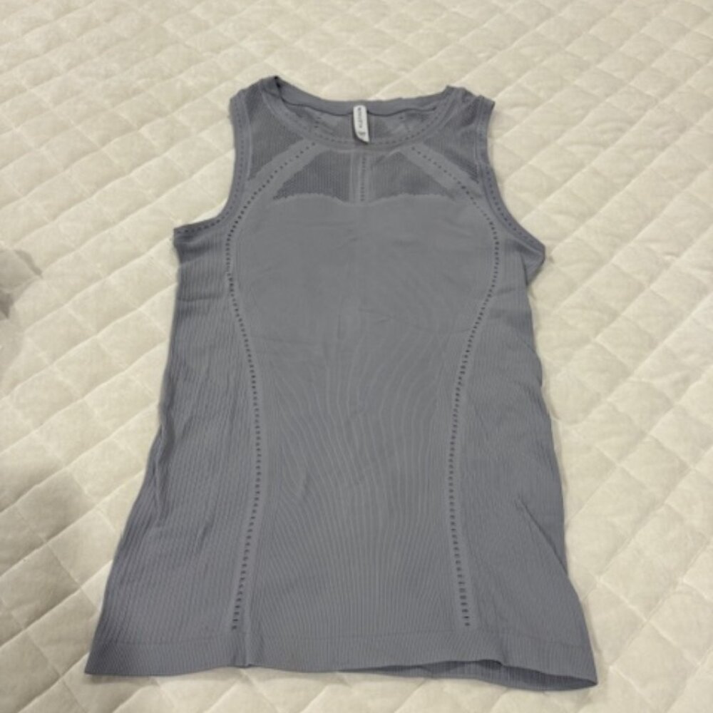 Athleta Oxygen Seamless Grey Tank Size S